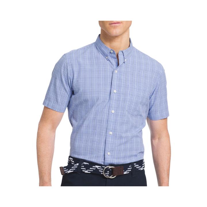 Izod Short-sleeve Seaport Poplin Sport Shirt