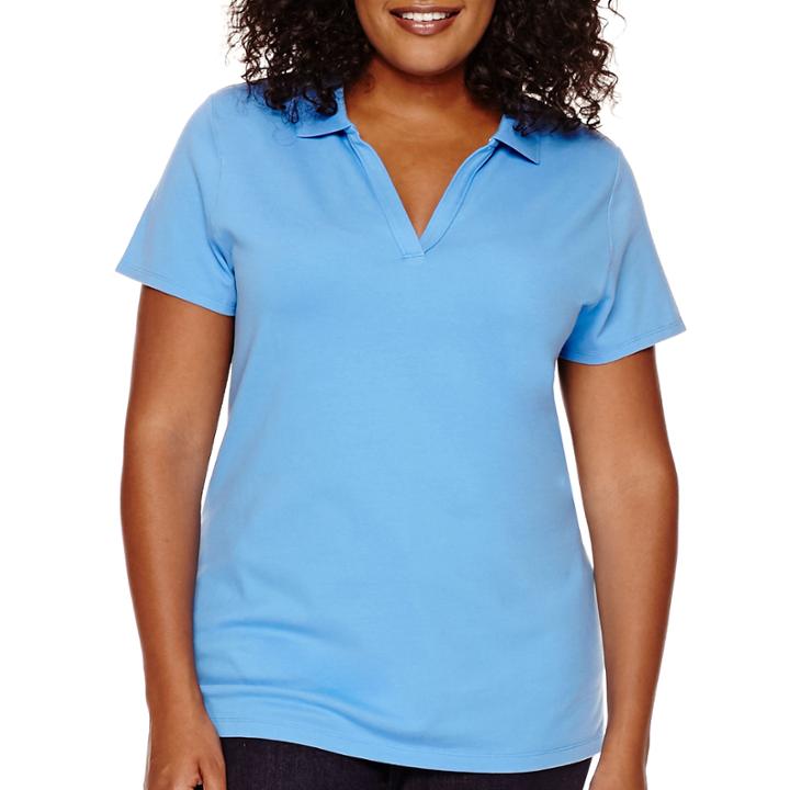 St. John's Bay Short-sleeve Polo Shirt - Plus