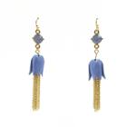 Mixit Blue Brass Drop Earrings