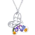 Womens Butterfly Pendant Necklace
