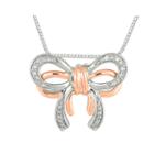 1/8 Ct. T.w. Diamond Bow Pendant Necklace