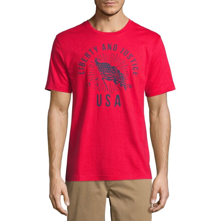 St. John's Bay Americana Short Sleeve Crew Neck T-shirt