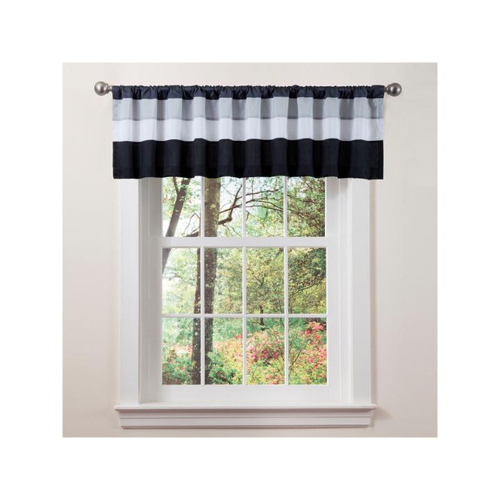 Lush Decor Iman Valance White/black Single 18x84