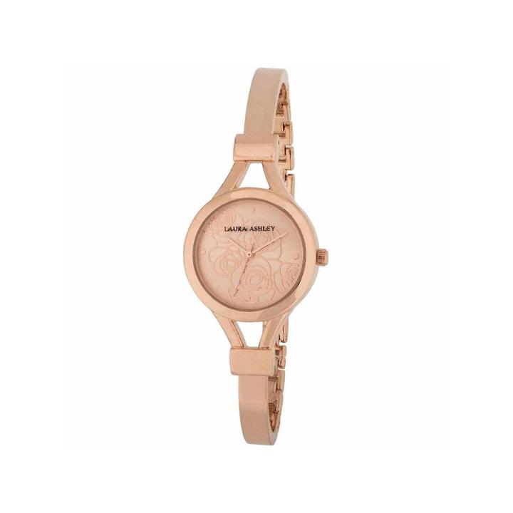 Laura Ashley Womens Rose Goldtone Bangle Watch-la31019rg