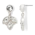 Liz Claiborne Crystal-accent Silver-tone Drop Earrings