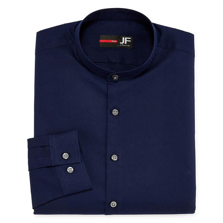 Jf J.ferrar Casualization Long Sleeve Dobby Dress Shirt - Slim