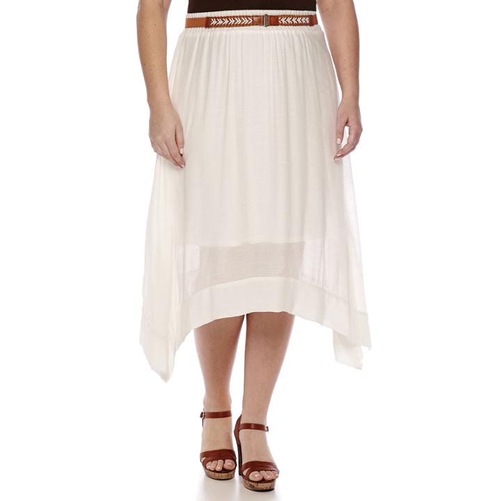 Alyx Pull-on Sharkbite-hem Skirt - Plus