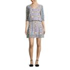 Belle + Sky&trade; Elbow Sleeves Smocked Dress
