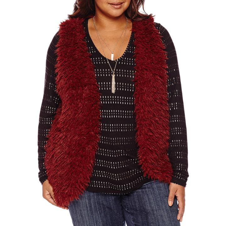 Self Esteem Long Sleeve Layered Top Juniors Plus