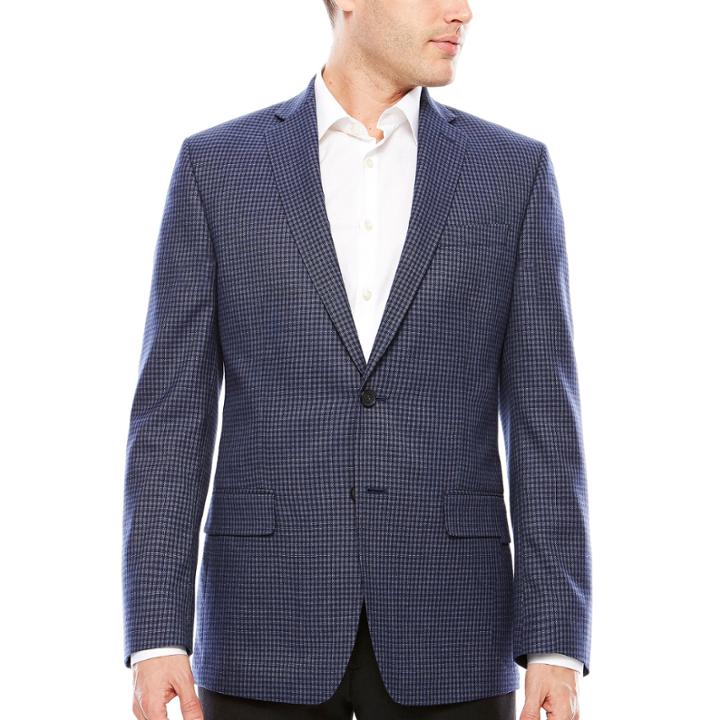 Claiborne Slim Fit Woven Checked Sport Coat