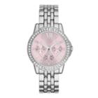 Relic Womens Crystal-accent Silver-tone Bracelet Watch Zr15752