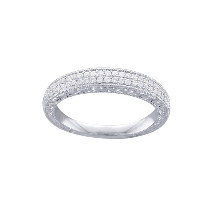 Cherished Hearts&trade; 1/4 Ct. T.w. Diamond 14k White Gold Wedding Band