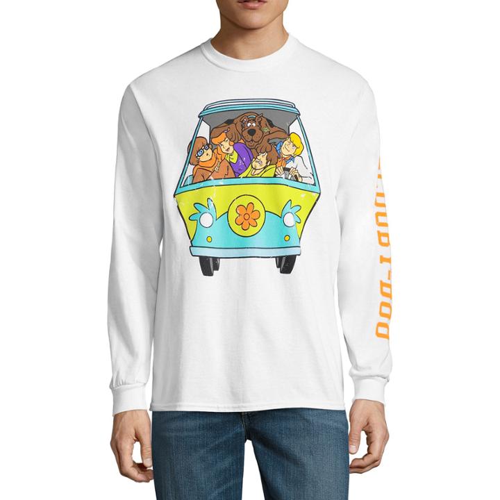 Novelty Season Long Sleeve Scooby Doo Graphic T-shirt