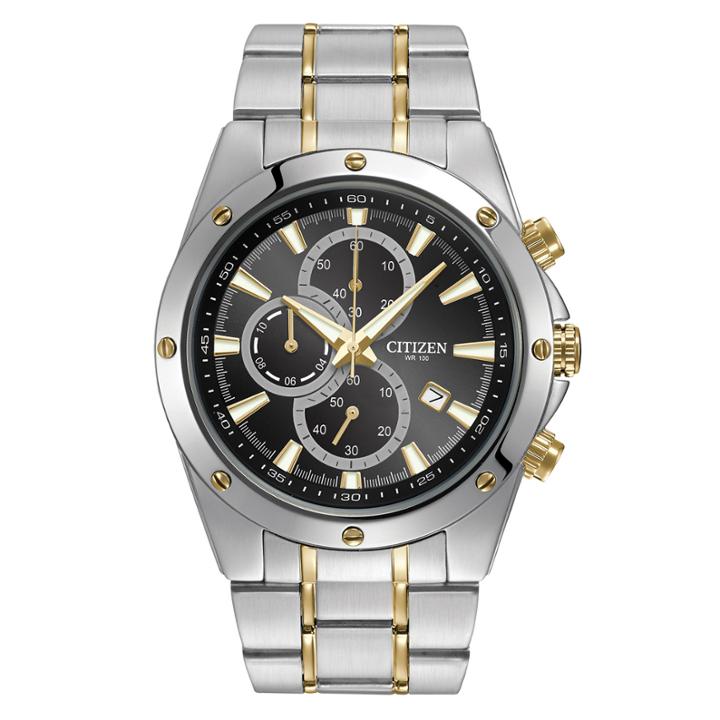 Citizen Mens Two-tone Black Dial Chronograph Watch An3534-51e