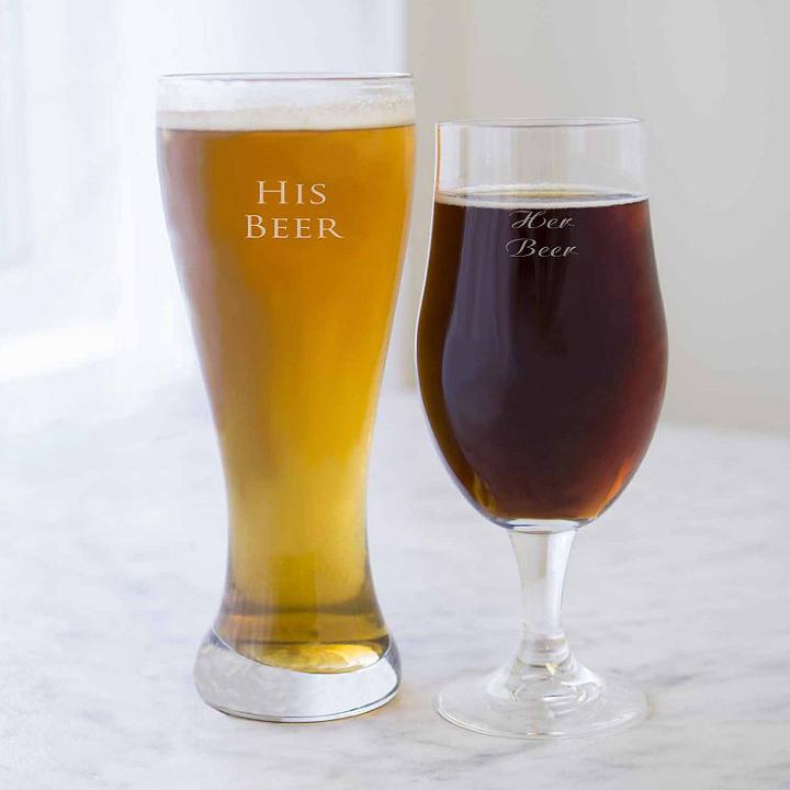Cathy's Concepts His And Her Pilsner Glass Set