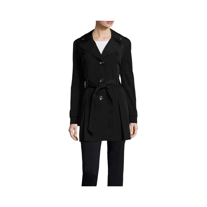 Liz Claiborne Double Collar Belted Trench Coat - Tall