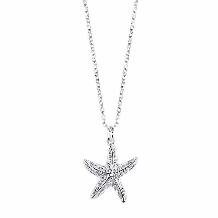 Sparkle Allure Womens Clear Round Pendant Necklace