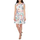 R & K Originals Short Sleeve Floral Fit & Flare Dress-petite