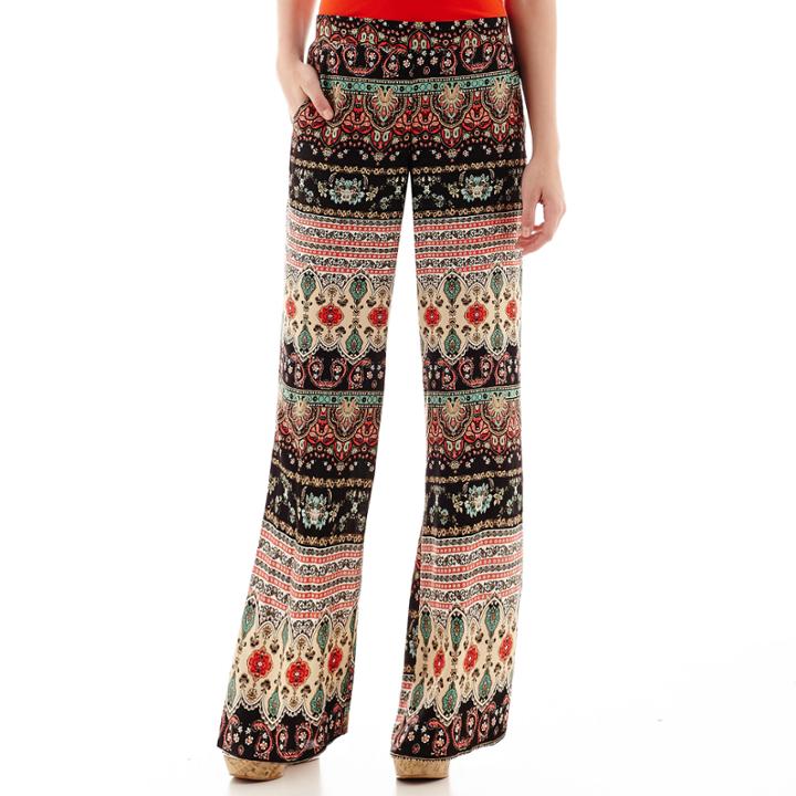 By & By Paisley Print Wide-leg Pants