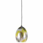 Wooten Heights 5.9 Tall Glass Pendant With Brushed Steel Cord