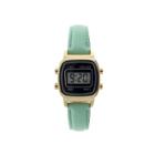 Womens Square Dial Green Strap Digital Watch