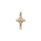 14k Two-tone Gold Crucifix Charm Pendant