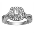 Hallmark Bridal Womens 1 Ct. T.w. Round White Diamond 10k Gold Engagement Ring