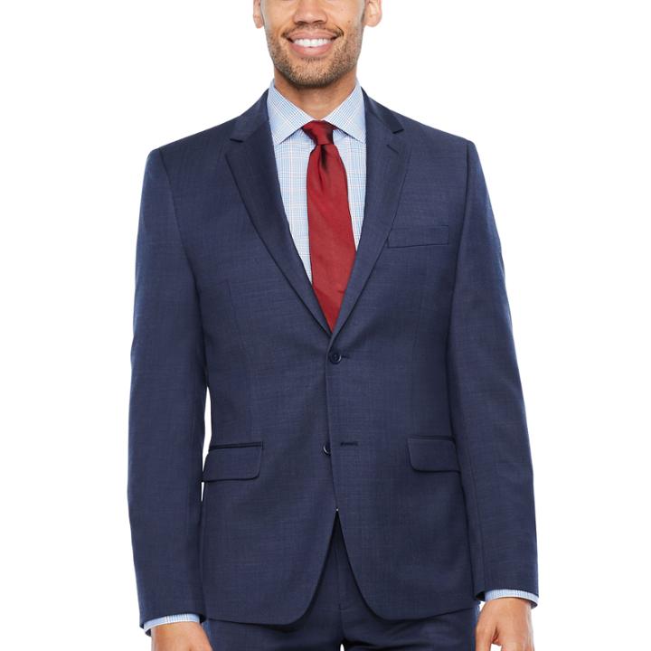 Collection By Michael Strahan Pin Dot Slim Fit Stretch Suit Jacket-slim