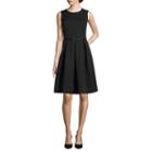 Liz Claiborne Sleeveless Animal-print Fit-and-flare Dress