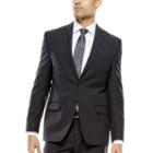 Collection By Michael Strahan Striped Black Suit Jacket - Classic Fit