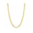 14k Two Tone 5.7mm Pave Diamond Cut Curb Necklace