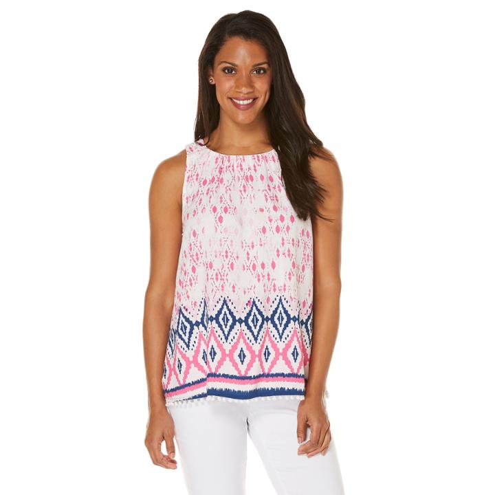 Rafaella Sleeveless Crew Neck Blouse