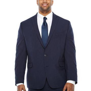Van Heusen Grid Slim Fit Stretch Suit Jacket-big And Tall