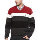 U.s. Polo Assn. V Neck Long Sleeve Acrylic Pullover Sweater