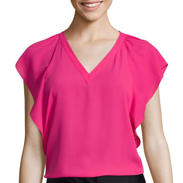 Worthington Flutter-sleeve Top