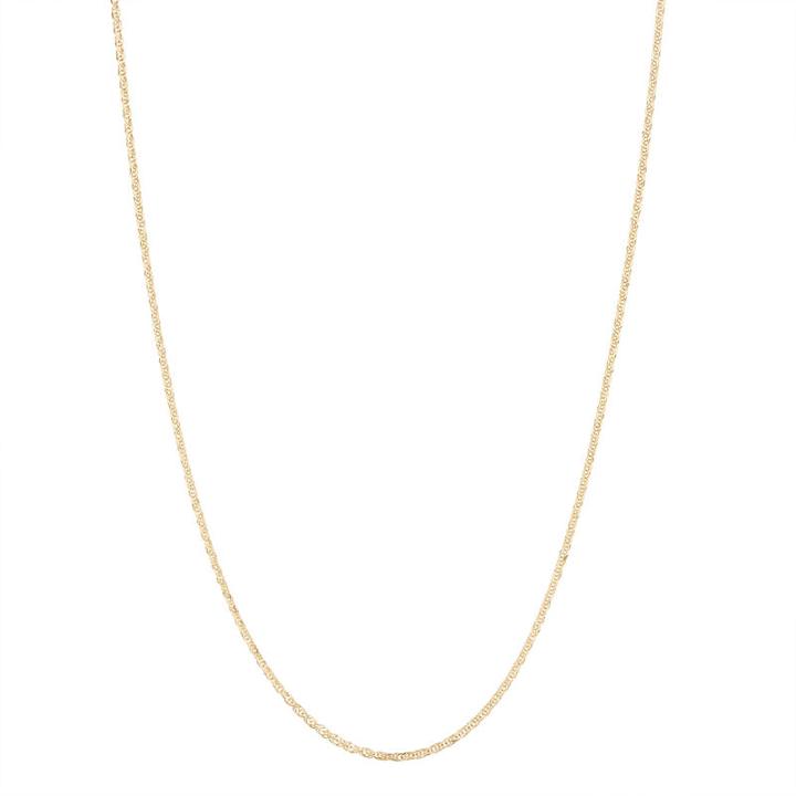 10k Gold Semisolid Wheat 22 Inch Chain Necklace