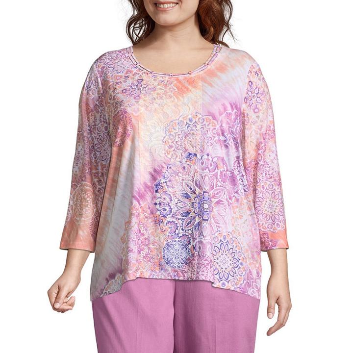 Alfred Dunner Los Cabos Medallion Lace Trim- Plus