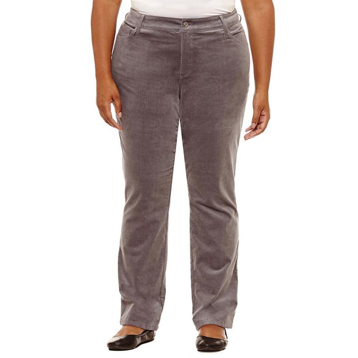 St. John's Bay Straight Leg Corduroy Pant - Plus