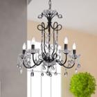 Maldita Black-finish 25-inch Crystal Chandelier