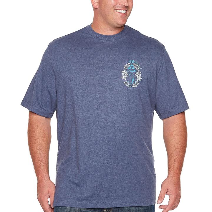 Izod Graphic T-shirts Short Sleeve Crew Neck T-shirt-big And Tall