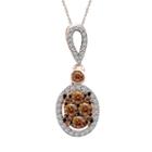 Womens 1/3 Ct. T.w. Genuine Champagne Diamond 10k Gold Pendant Necklace