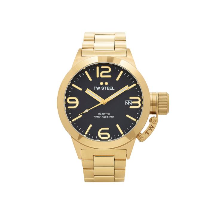 Tw Steel Canteen Bracelet Mens Gold-tone Stainless Steel Link Watch