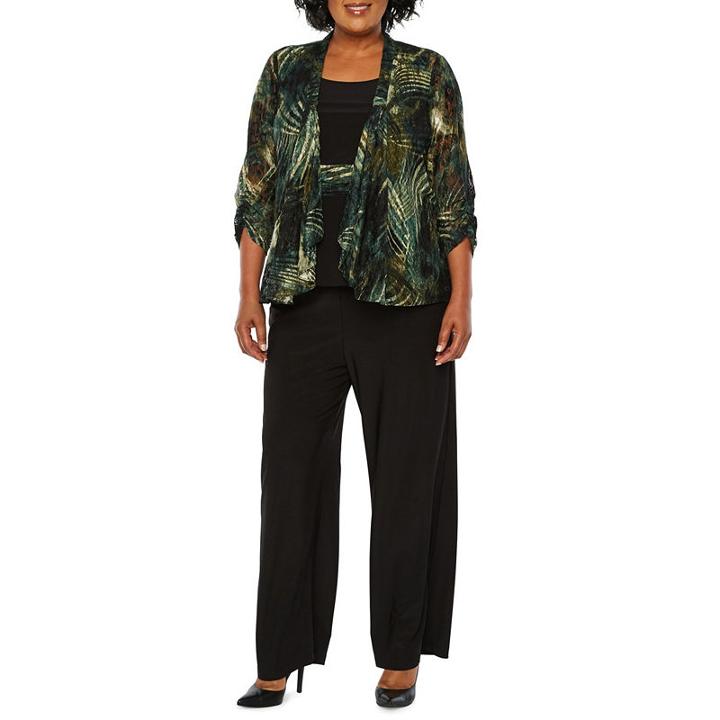 Perceptions 3-pc. Floral Pant Set - Plus