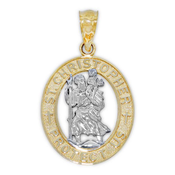 St. Christopher Unisex Oval Pendant