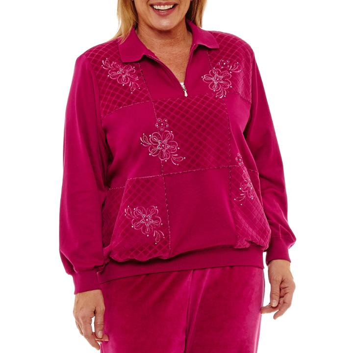Alfred Dunner Royal Jewels Long Sleeve Pullover Sweater-plus