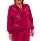 Alfred Dunner Royal Jewels Long Sleeve Pullover Sweater-plus