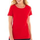 St. John's Bay Essential Relaxed Fit Short-sleeve Crewneck T-shirt - Petite