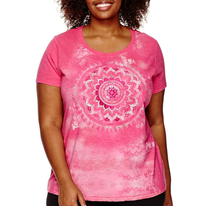 Made For Life&trade; Scoop Neck Medallion Tee - Plus