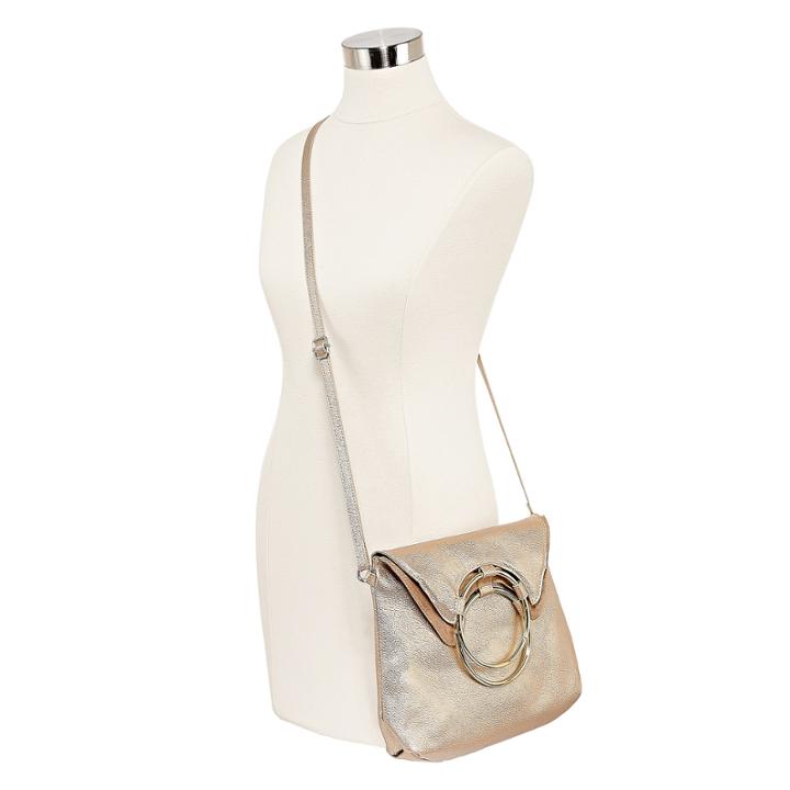 T-shirt & Jeans Flap Over Ring Shoulder Bag