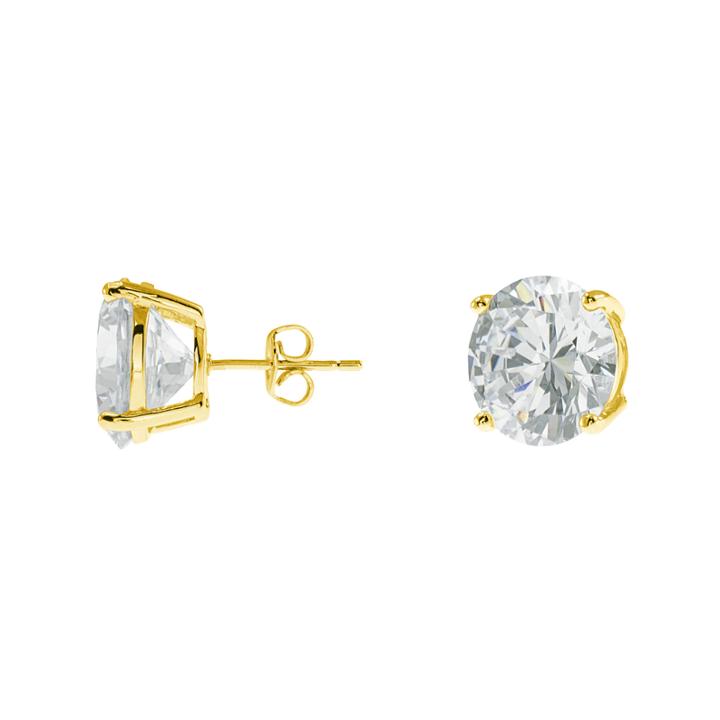 Cz By Kenneth Jay Lane Gold-tone Stud Earrings 10mm